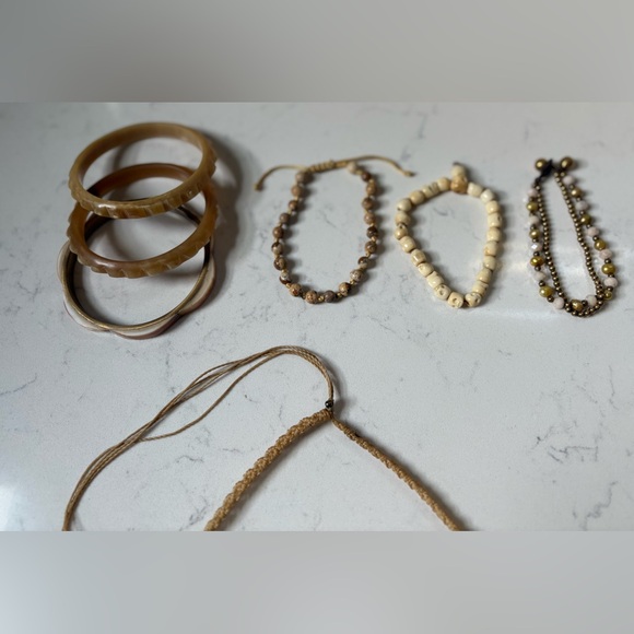 Boho Festival Macrame Choker & Stacking Bracelets - Picture 2 of 3